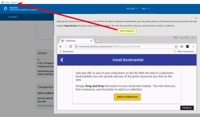 Add to Collections bookmarklet.