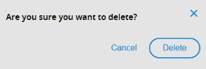 Delete a collection pop-up.